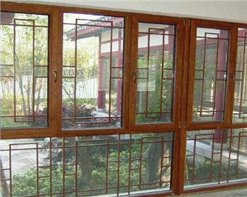 鋁木平開門窗